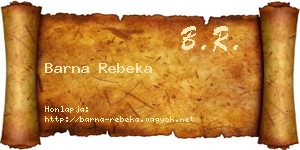 Barna Rebeka névjegykártya
