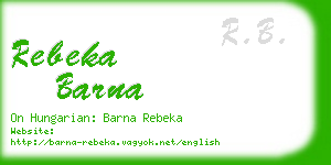 rebeka barna business card